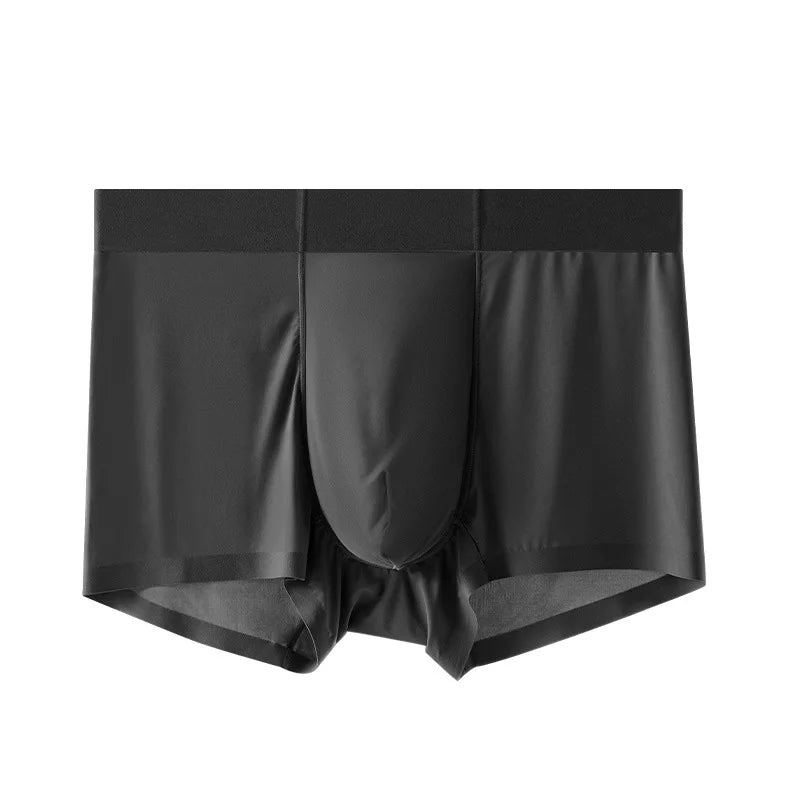 High Quality Men's Ice Silk Underwear Summer Thin Breathable Seamless Panties Sexy Male Underpants Plus Size Boxer Shorts