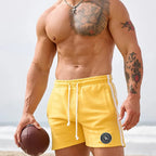 High Quality YA Shorts Men Summer Cotton Comfort Steel Print Sweatpants Skinny Jogging Fitness Shorts Sports Short Pants