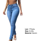 Women High Waist Jeans 2024 Spring Summer Skinny Casual Office Lady Slim Lifting Butt Denim Pencil Pants Female Elastic Trousers