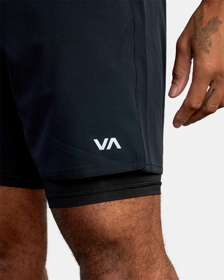 Fitness Shorts Men's Training Sports Jogging Fitness Woven Quick Dry New 2-in-1 Double-layer Sports Fitness Running Shorts