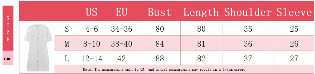 Elegant Women's Knitted Short Sleeve Dress Single Breasted High Waist Button Mini Curvy Dresse Knitwears White Black Summer 2025