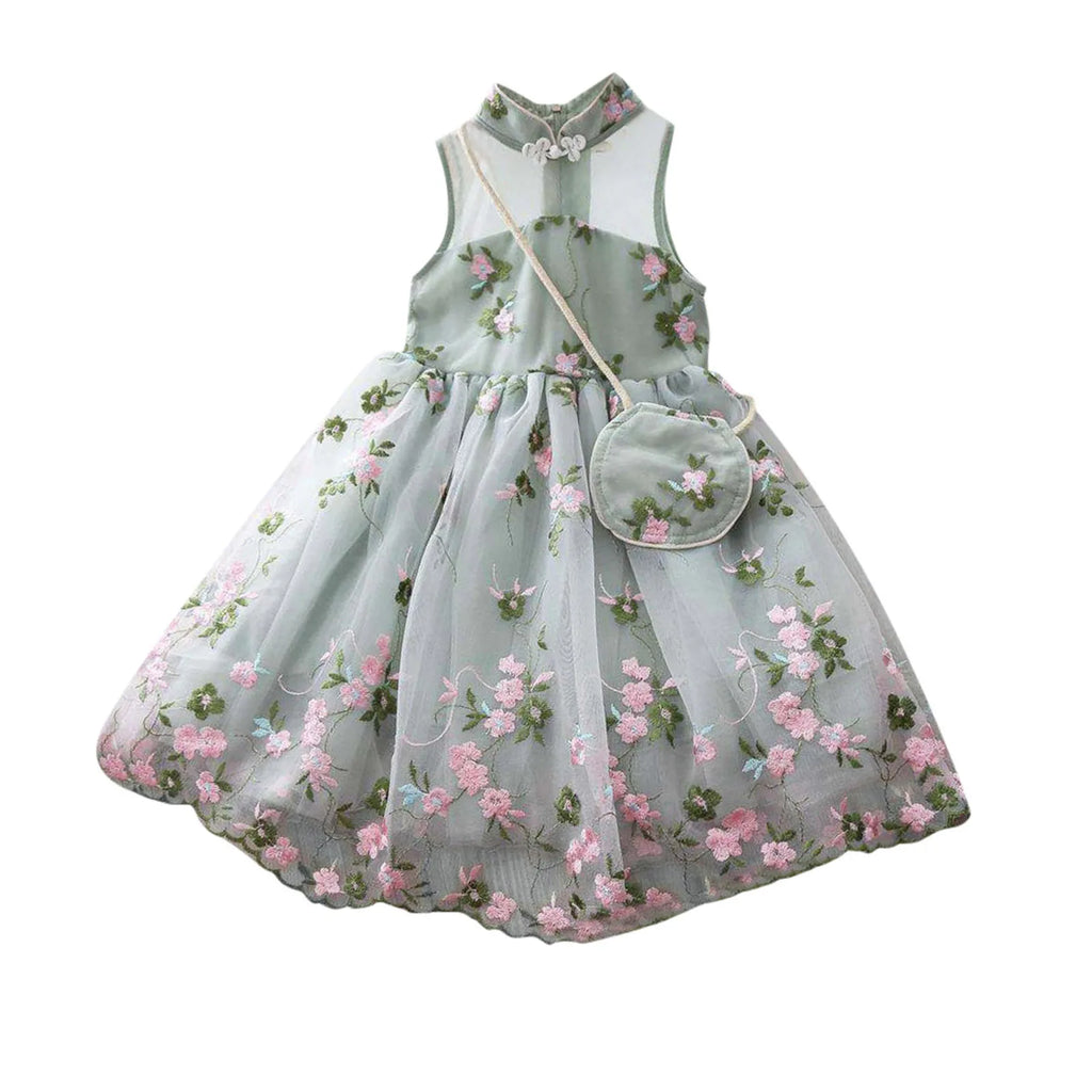 Baby Girls Summer Clothes Kids Dresses for Girls 2-7Y Embroidery Lace Flower Party Wedding Dress Children Girls Princess Dress