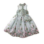 Baby Girls Summer Clothes Kids Dresses for Girls 2-7Y Embroidery Lace Flower Party Wedding Dress Children Girls Princess Dress
