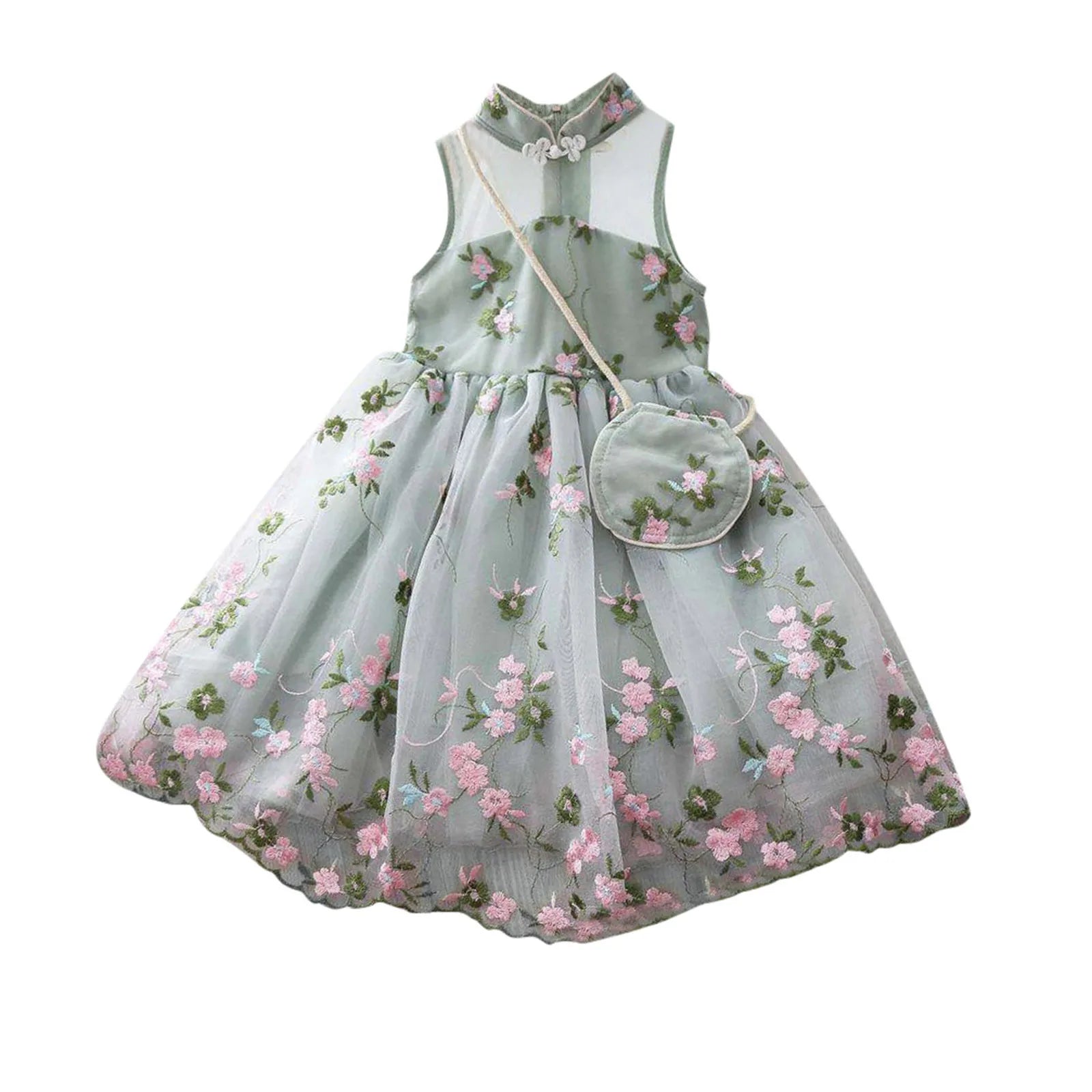 Baby Girls Summer Clothes Kids Dresses for Girls 2-7Y Embroidery Lace Flower Party Wedding Dress Children Girls Princess Dress