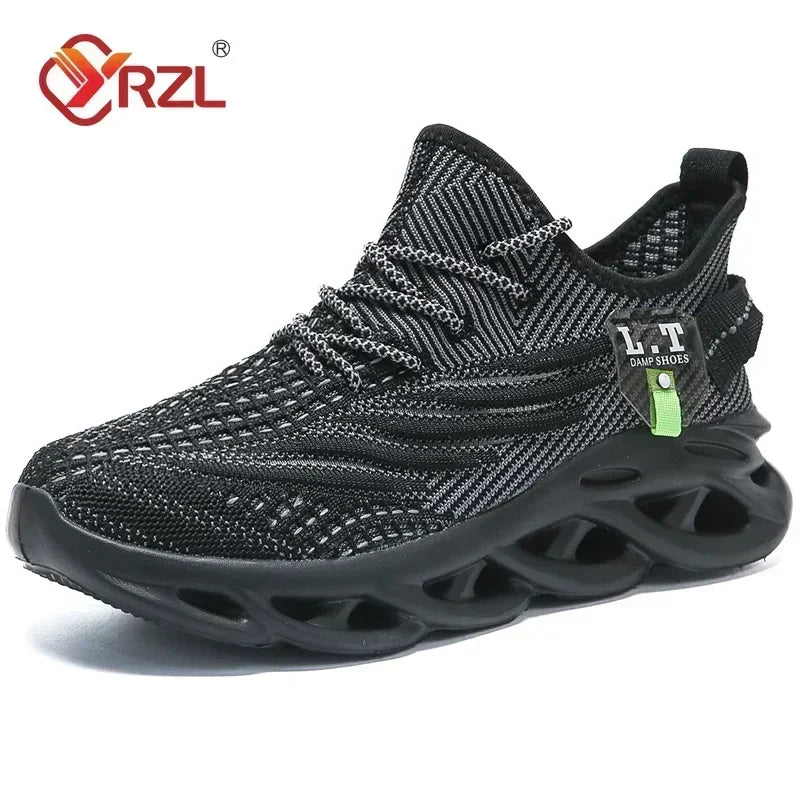 YRZL Casual Sneakers Men's Runing Shoes Outdoor Big Size Lightweight Breathable Mesh Increase Comfortable Sports Shoes for Men