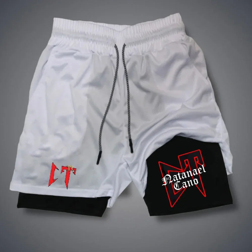 Natanael Cano Amor Tumbado Shorts Men's 2-in-1 Compression Shorts Funny Fitness Gym Short Pants Double-deck Quick Dry Sportswear