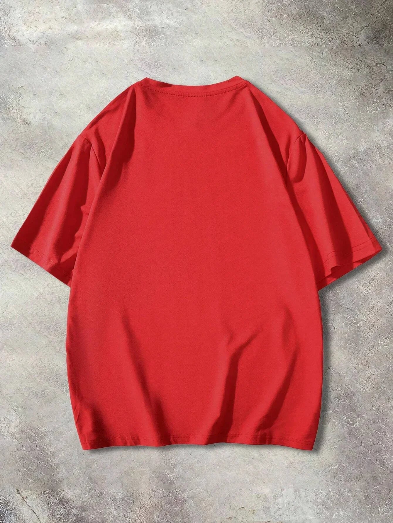 Men's 100% pure cotton summer loose size BE KIND letter cartoon print casual comfortable round neck short sleeved T-shirt top