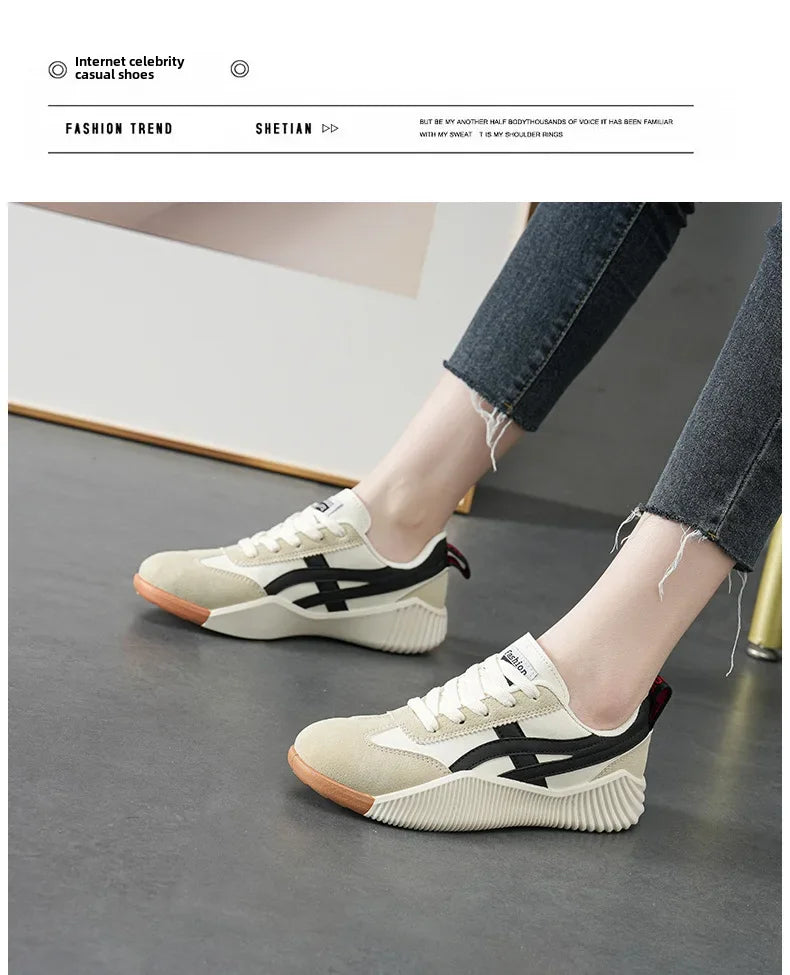 Women's Spring 2025 New Casual Sports Shoes Women Sneakers Round Toe High Quality Shoes Ladies Platform Shoes