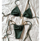 Micro Bikini Push Up Women Swimsuits 2025 Sexy Swimwear Solid Halter Bikini Set Brazilian Biquini Push Up Beachwear Female