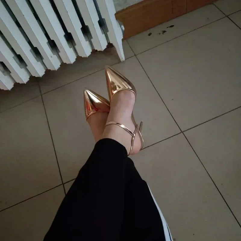 Summer Women Red Blue Sexy Nightclub Stripper Dance Sandals Lady Fetish 10.5cm High Heels Holiday Concise 2024 Versatile Sandles