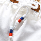 White Shorts Men Cotton Casual Shorts Bermudas Summer Slim Fit Drawstring Shorts Daily Wear Soft Touch and Comfortable Pants