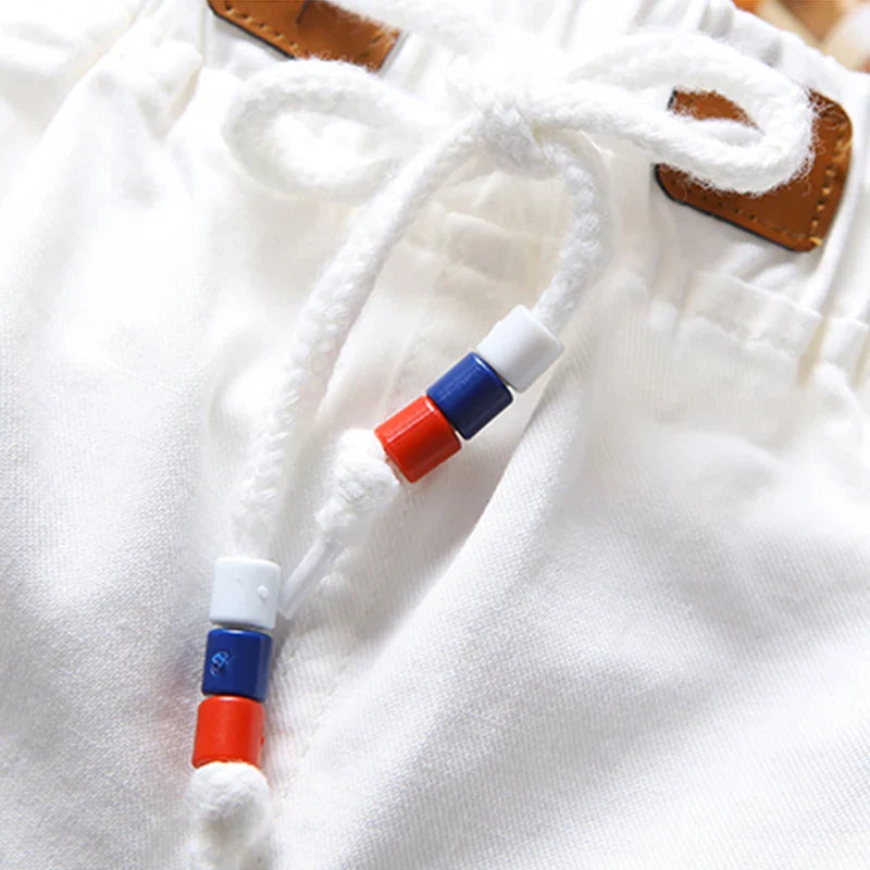 White Shorts Men Cotton Casual Shorts Bermudas Summer Slim Fit Drawstring Shorts Daily Wear Soft Touch and Comfortable Pants