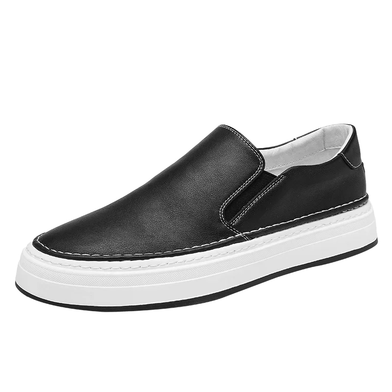 High Quality Brand Men's Genuine Leather Shoes Soft Soles Comfortable Loafers Non Slip Outdoor Men's Flat Shoes Free Delivery