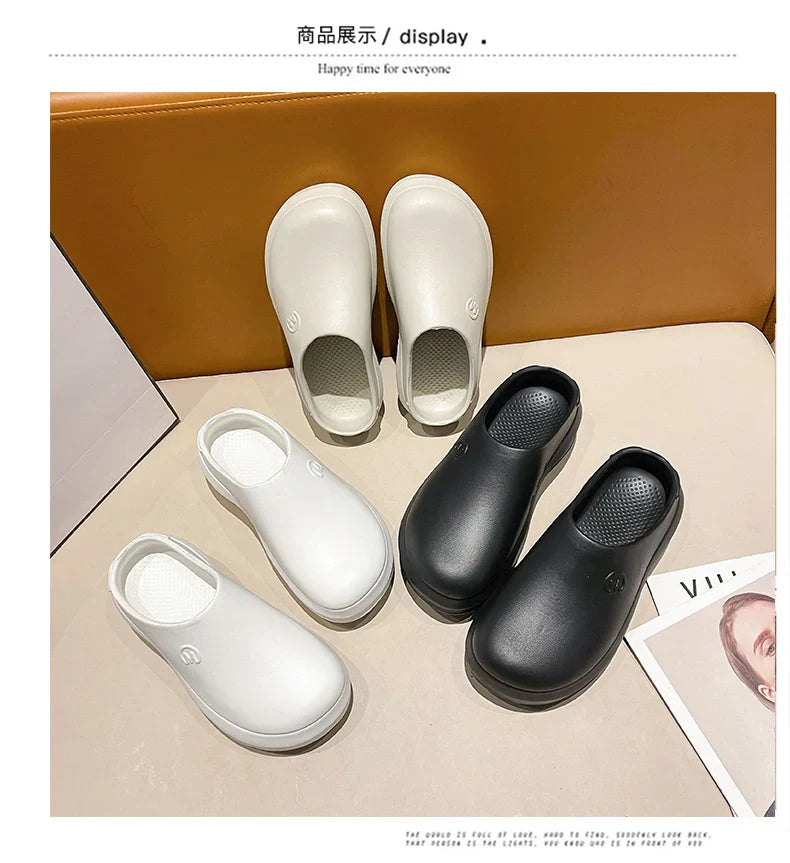 Women Sandals Summer Shoes Cook Work Flip-flop Waterproof Female Sandals Non-Slip Garden EVA Platform Slippers Casual Beach Shoe