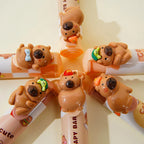 Cute Retractable Capybara Eraser Soft Clean Mechanical Eraser Student Stationery Pressing Pencil Eraser Office Supplies Gifts