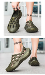 Summer Men Sandals Light EVA Men's Casual Shoes Hole Shoes Clogs Lovers Home Garden Outdoor Male Beach Flat Slippers Big Size