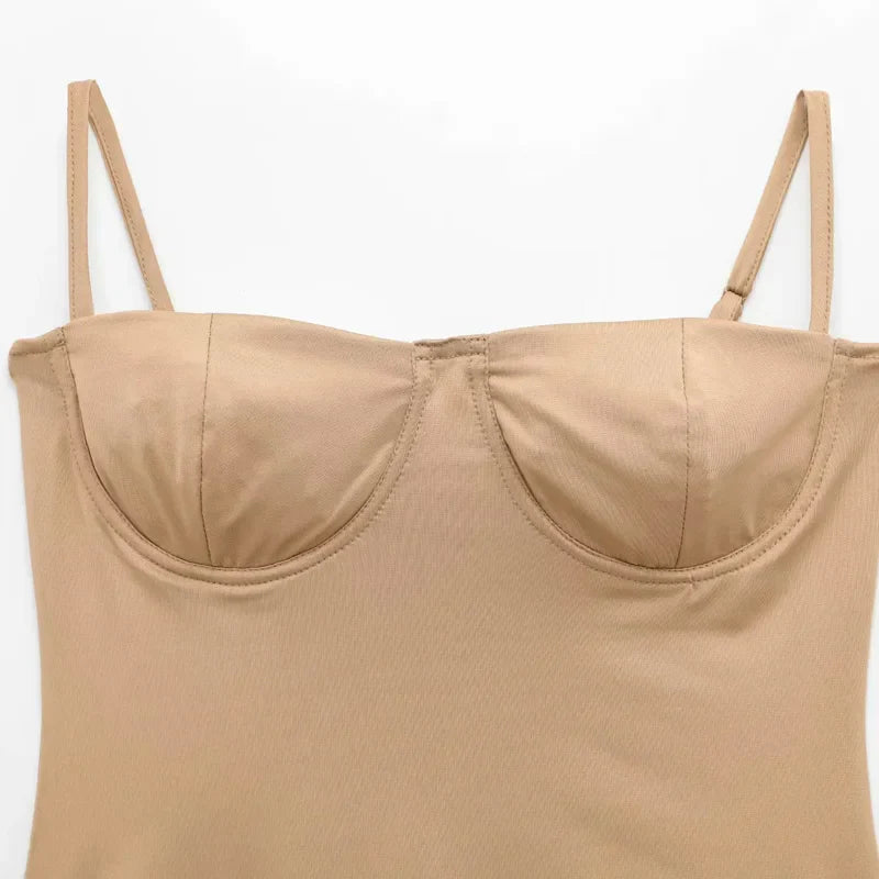 TRAF Woman 2025 Bodysuits Corset Off Shoulder Bodysuits Sexy Lingerie Summer Sleeveless Smooth Slimming Body Backless One Piece