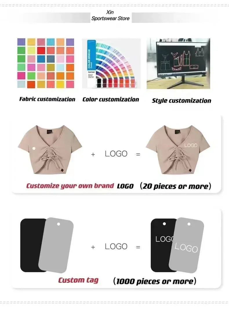 DLOGO With Logo Impact Strappy Bra Top Women High Support Impact Thin Strap Halter Sport Seamless Bras Scrunch Workout Yoga Tank