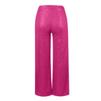 Women's Fashion Solid Color High Waist Sequin Side Zipper Draped Wide Leg Pants Pants for Women Women's Pants Women's Pants 2024