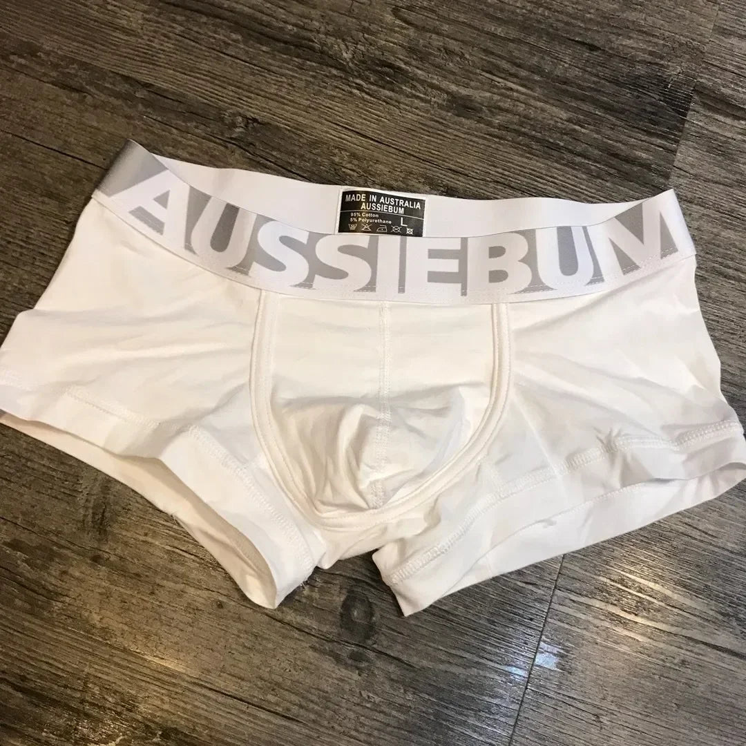 Wide brim candy color men's underwear four corner boxer underwear breathable elastic fiber