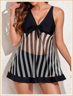 High Waist Swimsuit Beach Dress 2024 Women 2 Piece Printed Tankini Set Swimwear Female Bathing Swimming Swim Suit Beachwear Lady