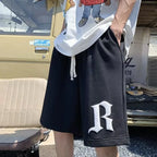 M-8XL Men's Large Loose Gothic Letter B Printed Casual Pants Fashion Sports Pants