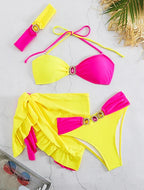 Cheap Push Up Bikinis Women Swimsuits  Solid Padded Women Swimwear Vintage Female Swimsuit High Waist Biquini Bathing Suit