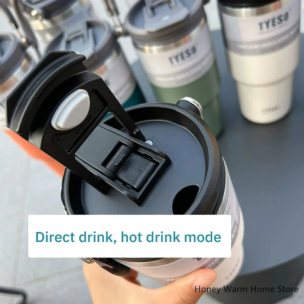 Tyeso Stainless Steel Coffee Cup Cold And Hot Double-layer Insulated Cup Tumbler Thermo Water Bottle Car Travel Mug Vacuum Flask