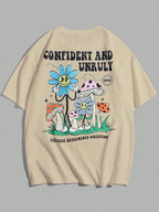 Confident And Unruly Attitude Determines Direction Men T Shirt Cotton Shirt Street Loose T-Shirts Summer Breathable Short Sleeve