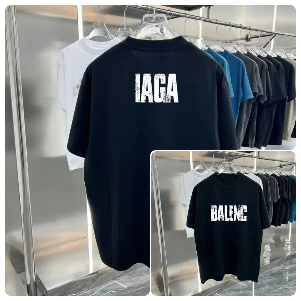 Fashion Brand Luxury Women's Round Neck Short Sleeve Large Size Hand-painted Letter Graffiti T-shirt Women's T-shirt