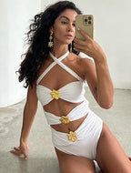 Cheap Push Up Bikinis Women Swimsuits  Solid Padded Women Swimwear Vintage Female Swimsuit High Waist Biquini Bathing Suit