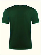 Summer men's 100% pure cotton casual loose fit plus size moon landing pattern printed round neck short sleeved T-shirt top