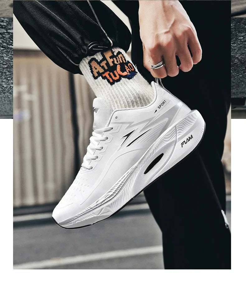 Mens Running Shoes Pro Training Mesh Breathable Flat Sneakers 2024 Trendy Couple Tennis Shoes for Men and Women Big Size