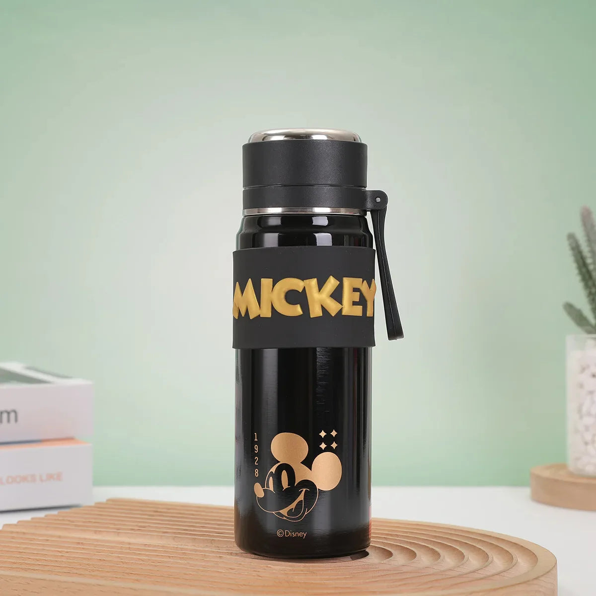 Disney Bullet Thermos Cup 500ML Stainless Steel 316 Children's Vacuum Flask Cartoon Students Special Rope Insulated Water Bottle