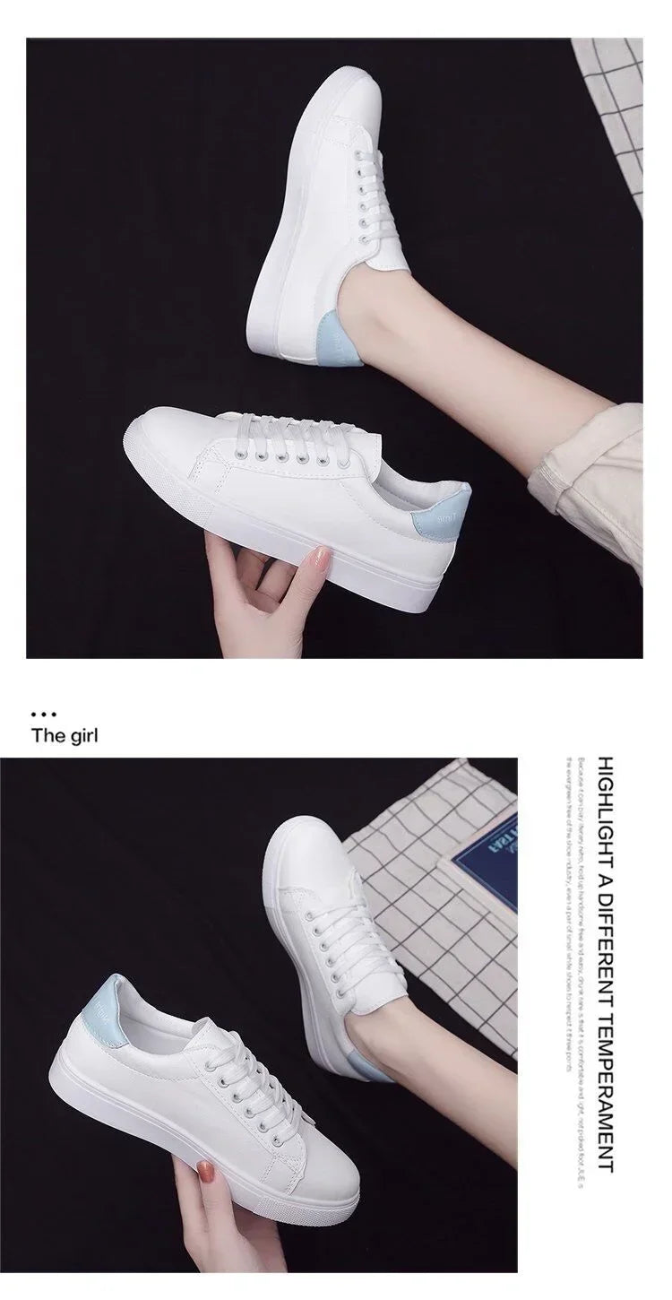 Trendy and minimalist 2025 white shoes, new spring and autumn fashion classic versatile student casual sports flat shoes