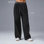 yoga high waist women's straight leg wide leg pants sports fitness pilates training casual pants