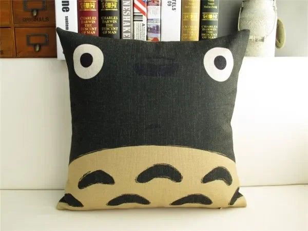 Home Decorative Cushion Cover Pillow Case Japan Hayao Miyazaki Totoro Series Cat Pattern Polyester Cushions Covers 45x45cm
