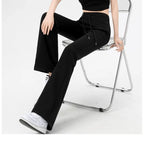 Women's Wide Leg Pants Lady's Draswtring Sweet Y2K Pink Flare Pant Boot Cut Female Long Trousers Casual Chic Matching Sweatpants