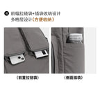 Water - resistant double - shoulder backpack. It has a large capacity, is lightweight and casual. Made of wrinkled and washed ny