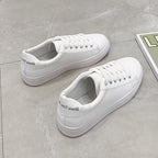 Trendy and minimalist 2025 white shoes, new spring and autumn fashion classic versatile student casual sports flat shoes