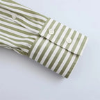 UNIZERA Women's Basic Striped Shirt with Collar Pocket Buckle Decoration Spring/Summer New Women's Shirt Top