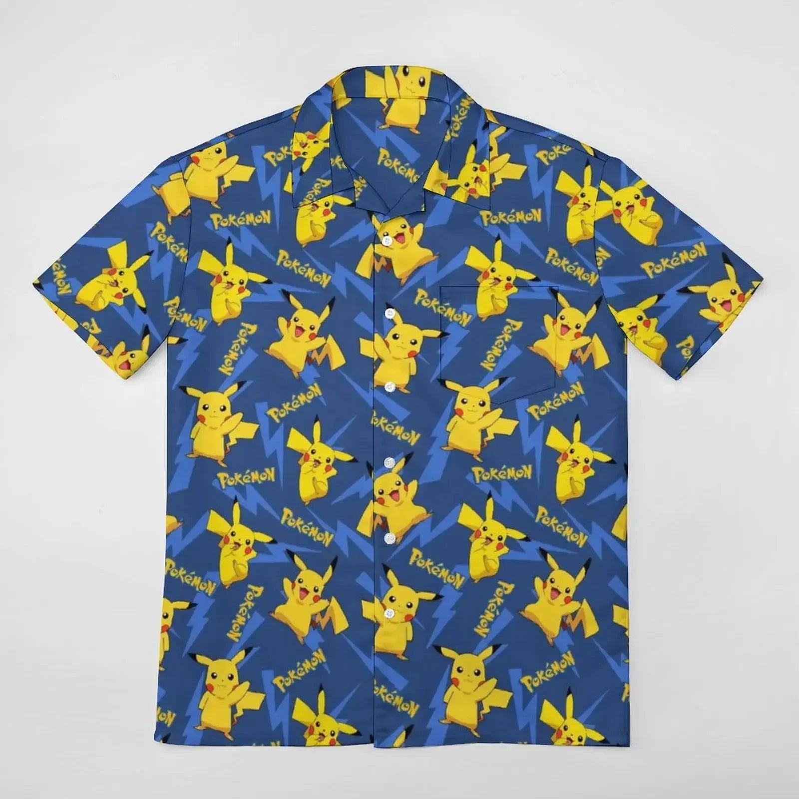 Summer Men's Shirt Cute Animal Print Short Sleeve Shirt Open button Lapel Men's Top Comfortable Casual Men's Shirts