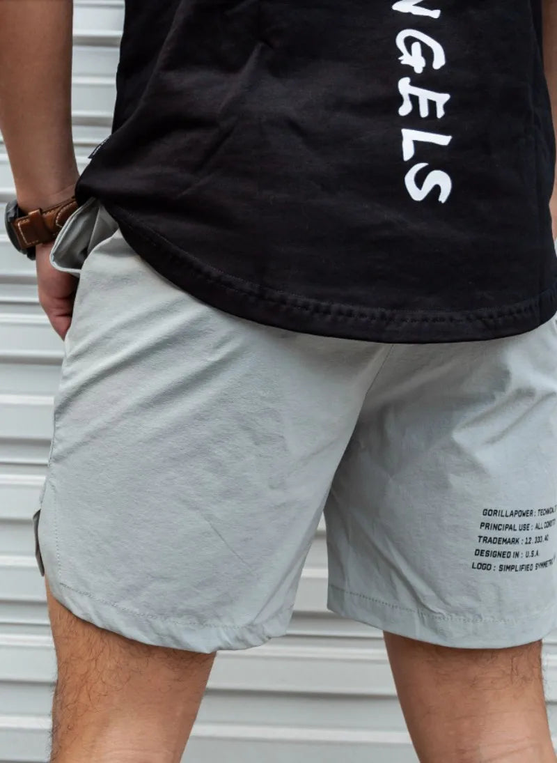 Summer new Men Light Weight Thin Short Pants Running Squat Fitness Shorts Men GYM Wear Quick-drying Beach Drawstring Shorts