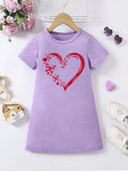 Girl's casual jumpsuit is soft and comfortable, stylish, simple and breathable A-line skirt | Love butterfly print dress