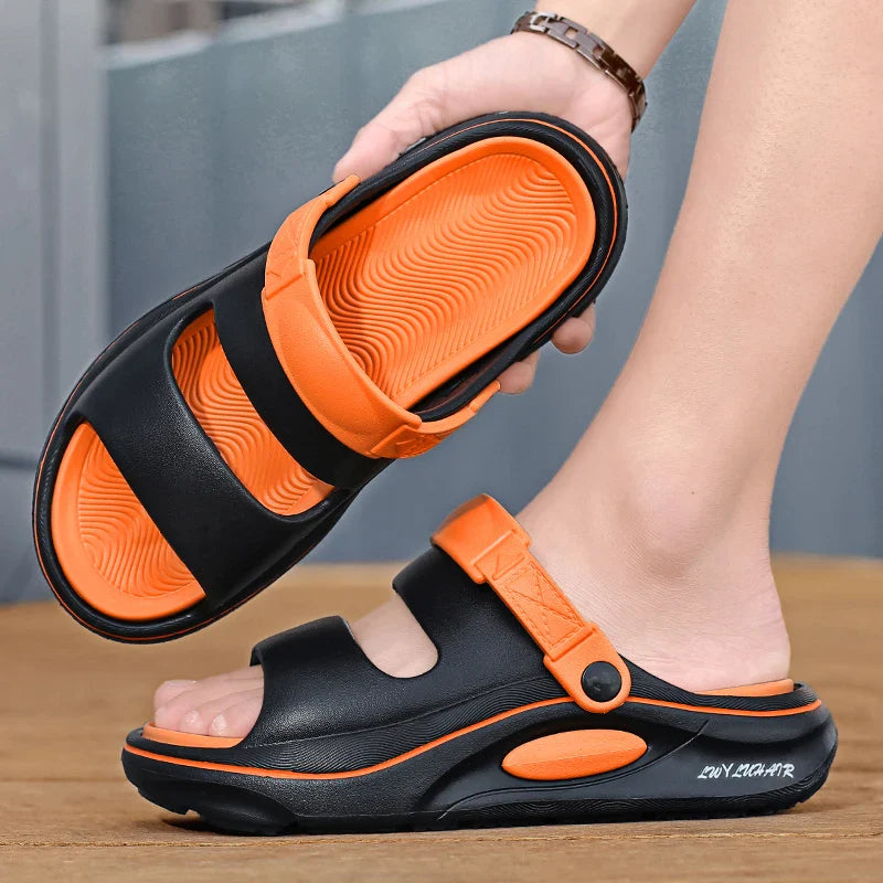 Summer Men's Outdoor Sandals Slippers Beach Comfortable Slides Soft Clogs Men Casual Water Garden Shoes Men Women Beach Sandals