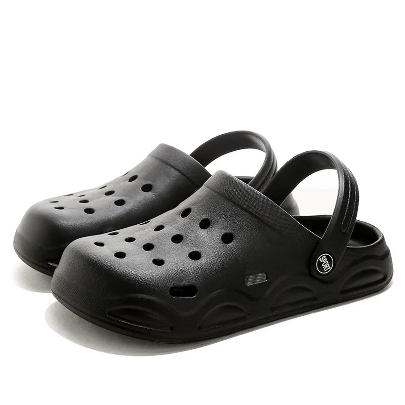 Hole shoes men's summer new outer wear bag head couple half bag heel bag head garden shoes beach women's shoes