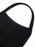 Y2K summer new solid color backless hollow hanging neck sexy spicy girl tight fitting dress