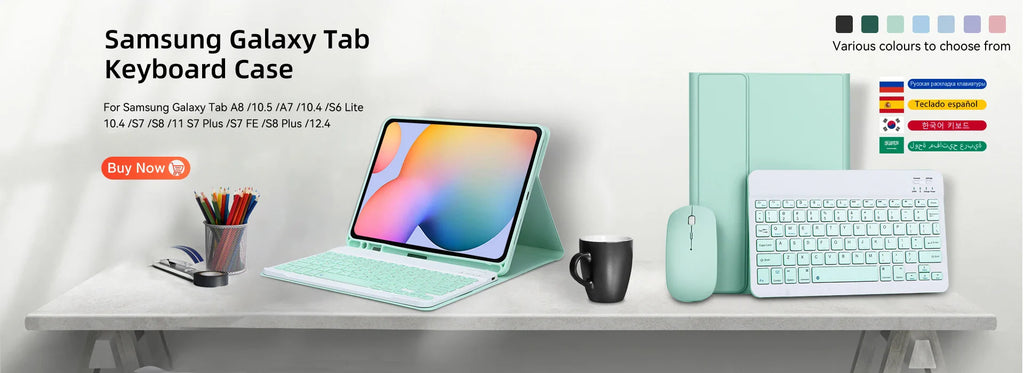 Case For Samsung Galaxy Tab S7/S8/S9 11 in for S6 Lite 10.4 S7 FE S8 S9 S10 Plus 12.4 S8 S9 With Pen Tray Tablet Cover