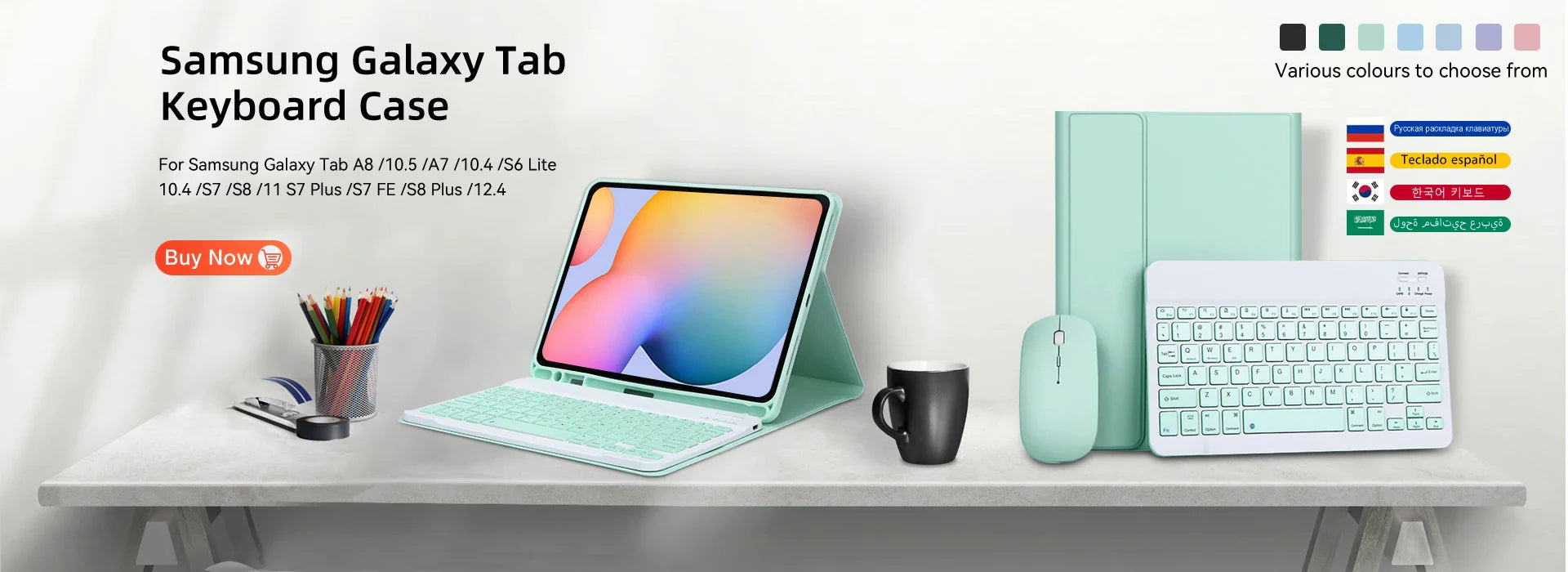 Case For Samsung Galaxy Tab S7/S8/S9 11 in for S6 Lite 10.4 S7 FE S8 S9 S10 Plus 12.4 S8 S9 With Pen Tray Tablet Cover