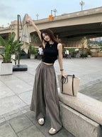 Summer Women's Fashion Slimming Cute Matching Set Conceal Meat Two-Piece Set Cool plus Size Age-Defying Chinese Brand